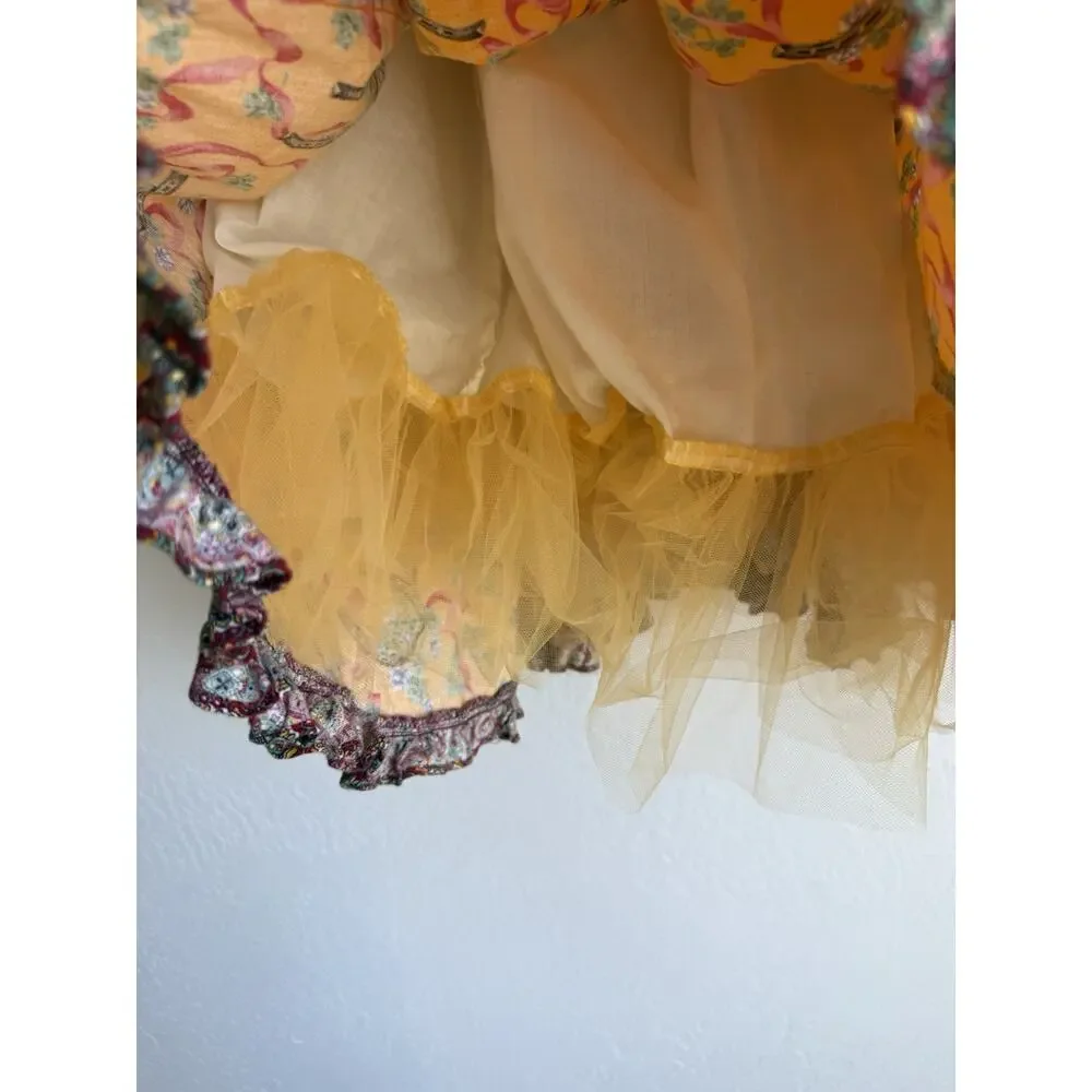 VTG Wee Clancy Girl’s Cotton Horseshoe Dress Sz 8 With Headband Cowgirl Western